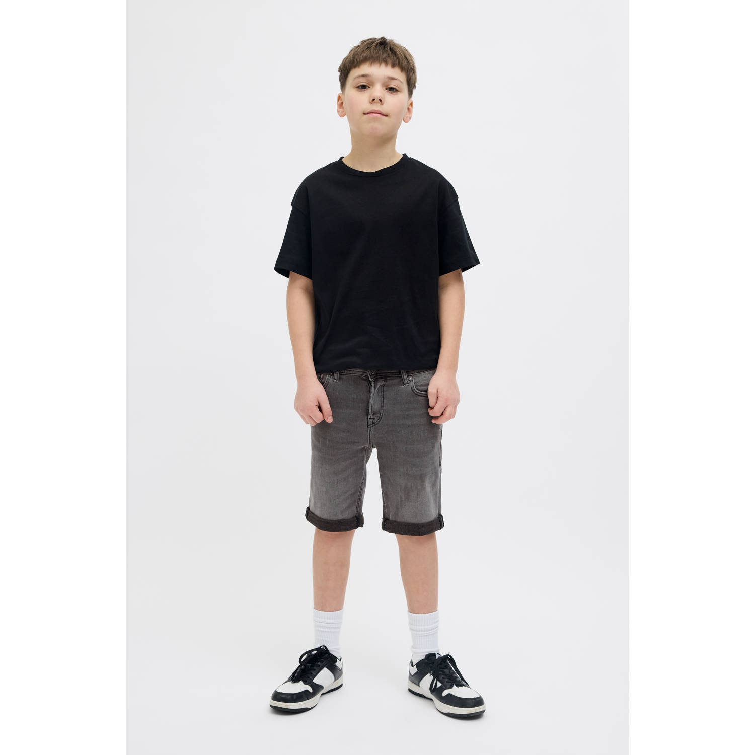 JACK & JONES JUNIOR denim short grey denim