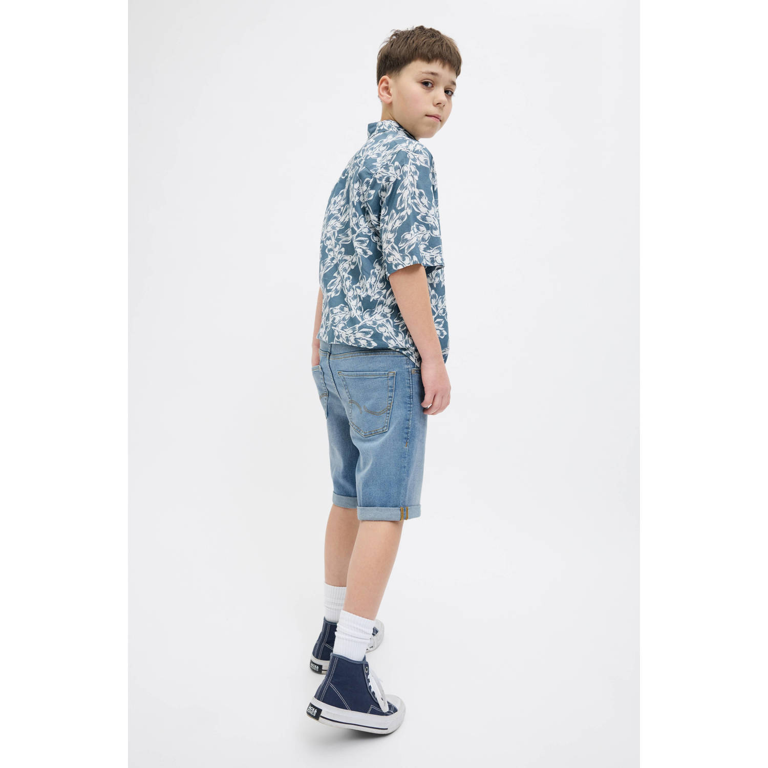 JACK & JONES JUNIOR denim short medium blue denim