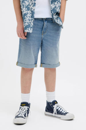 denim short medium blue denim