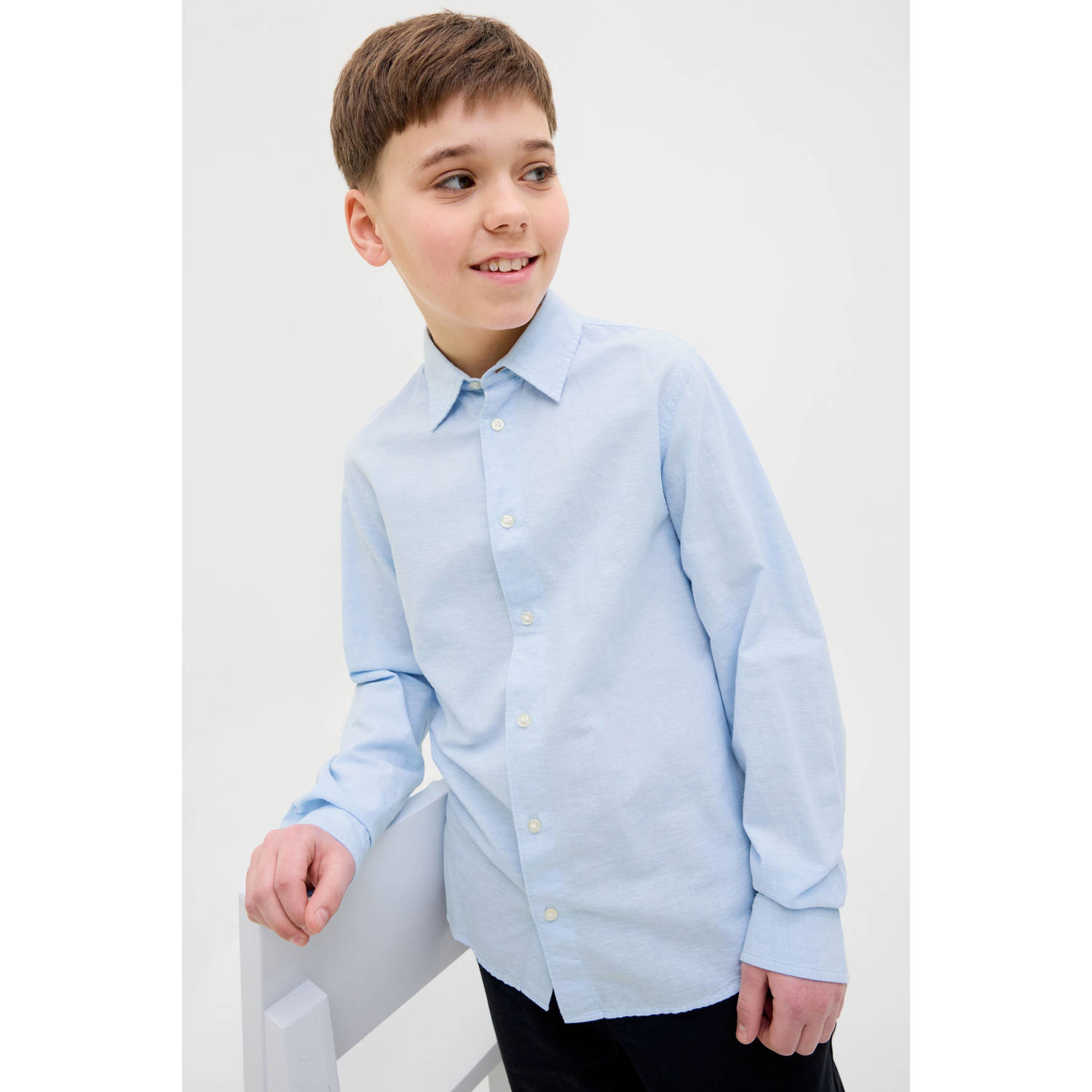 JACK & JONES JUNIOR overhemd lichtblauw