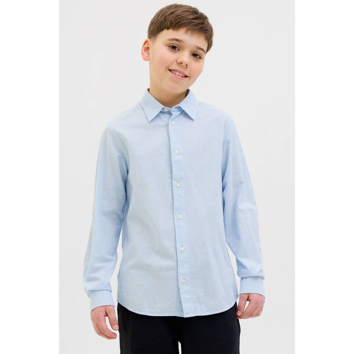 JACK & JONES JUNIOR overhemd lichtblauw