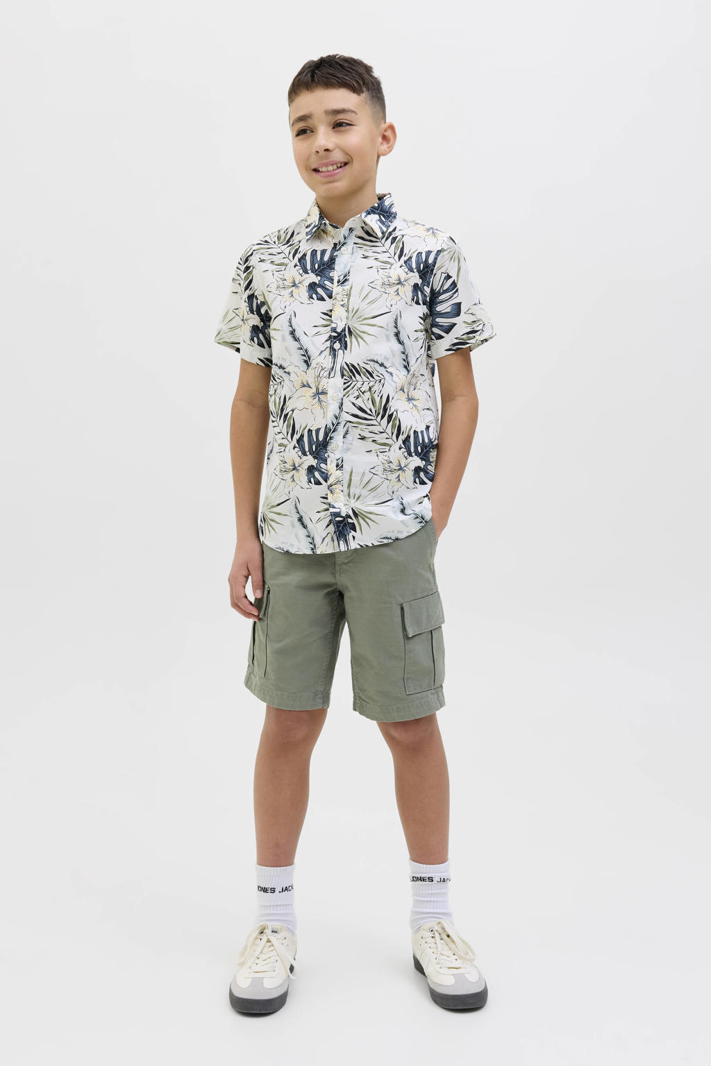 JACK & JONES JUNIOR loose cargo short groen