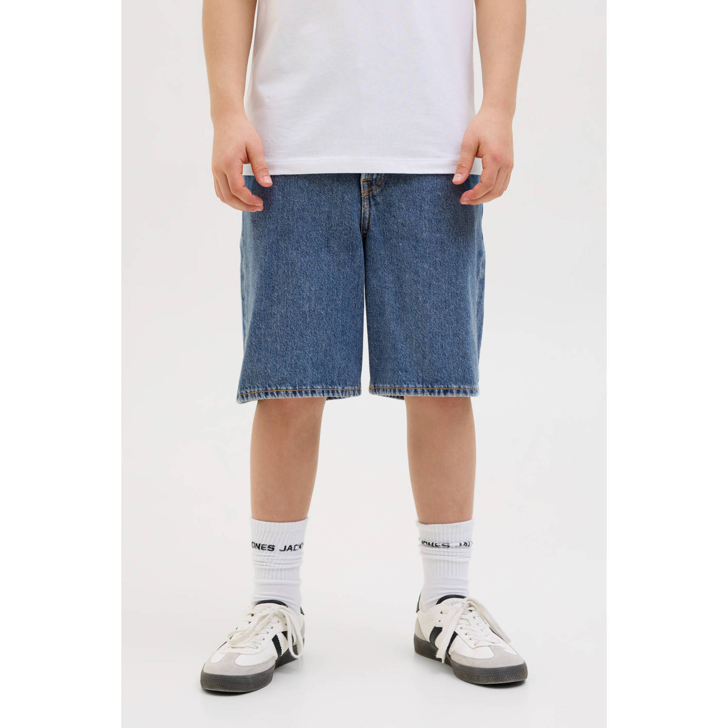JACK & JONES JUNIOR denim short medium blue denim