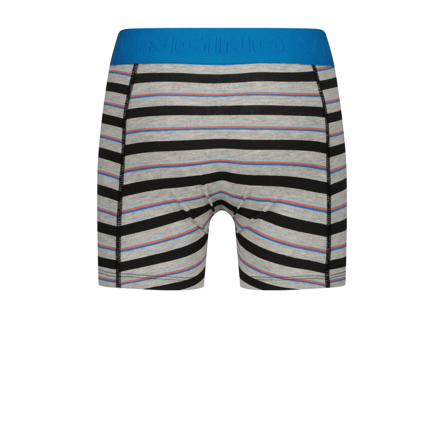 Vingino boxershort set van 3 grijs melange oranje lichtblauw