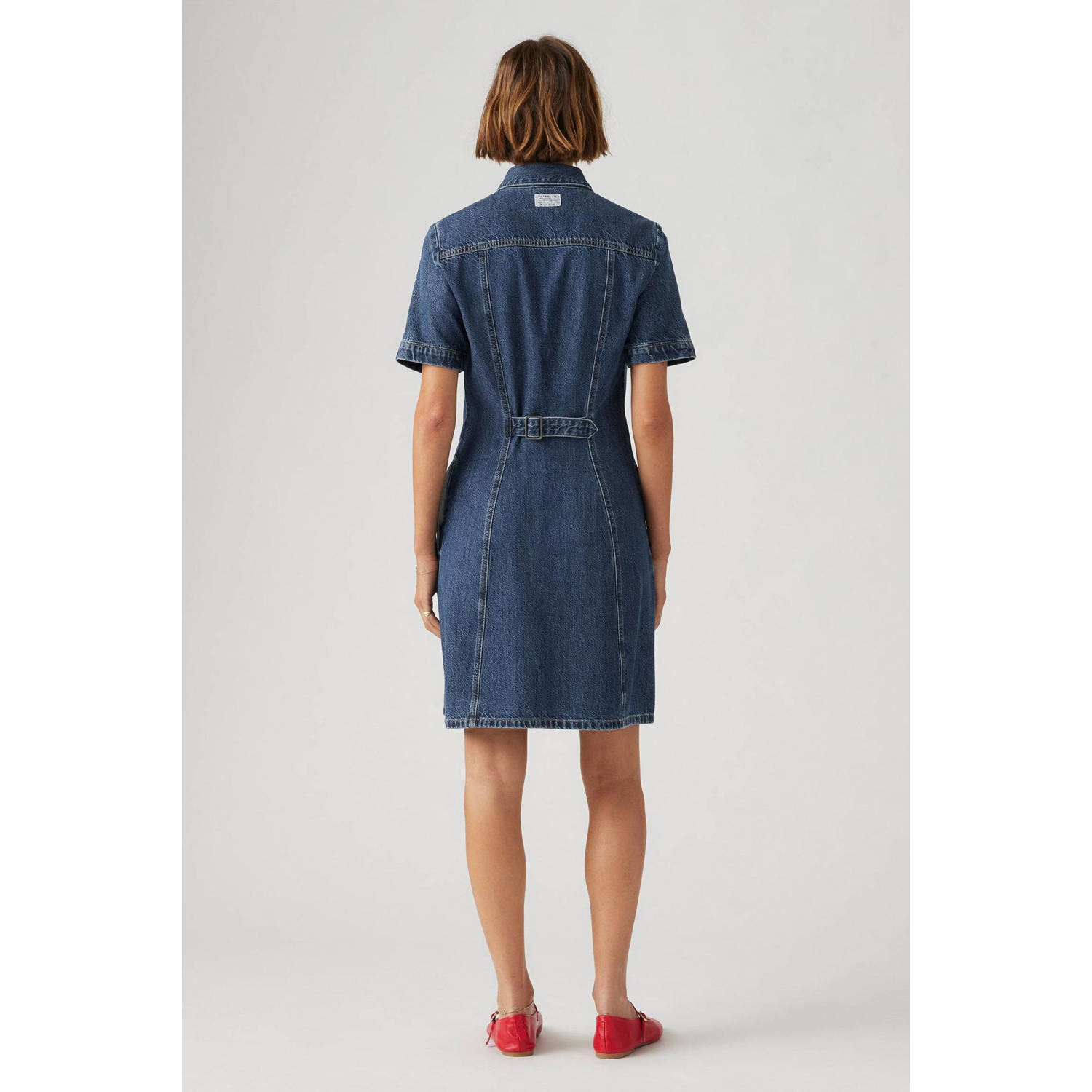 Levi's denim spijkerjurk dark blue denim