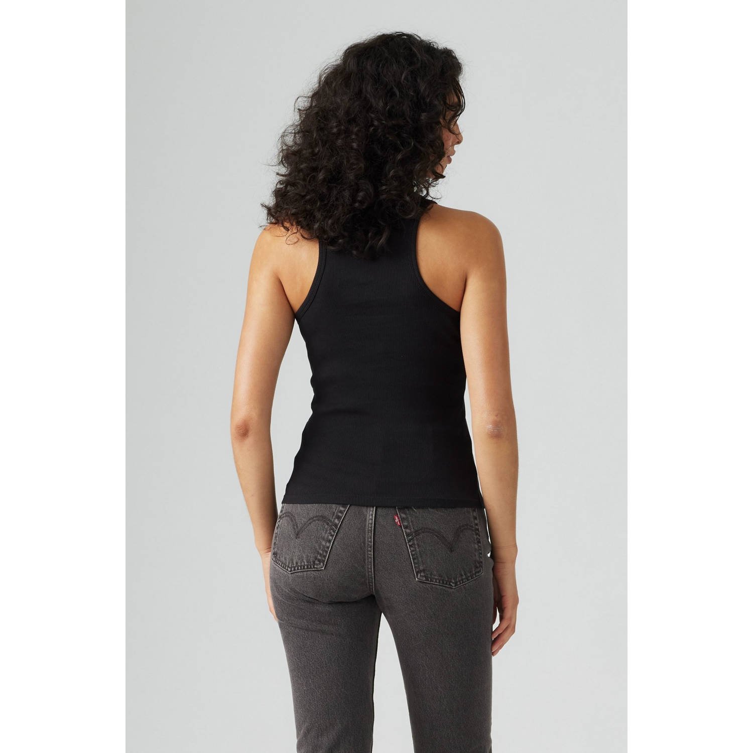 Levi's top zwart rib gebreid