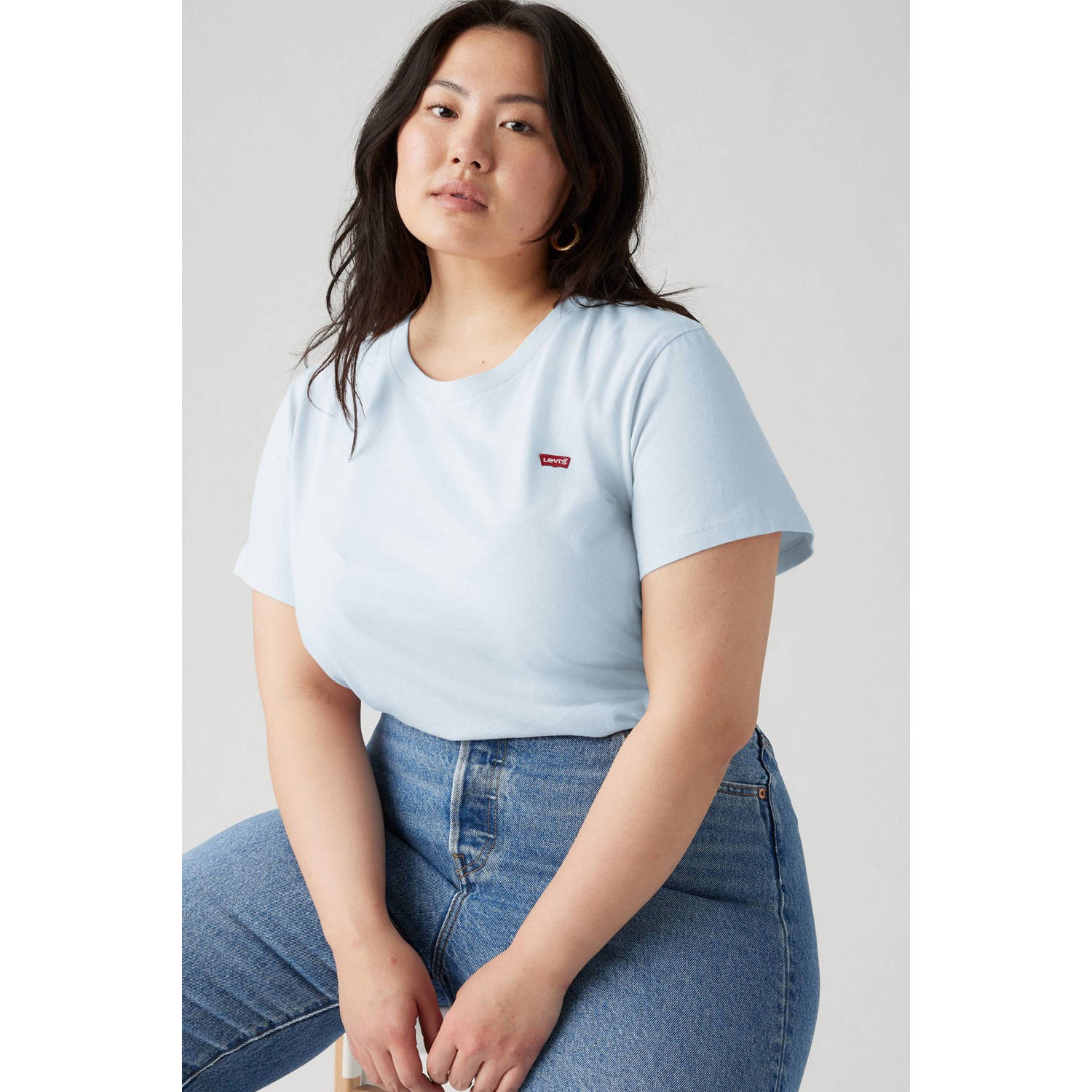 Levi's Plus Levi's Plus T-shirt PL THE PERFECT met logoborduursel