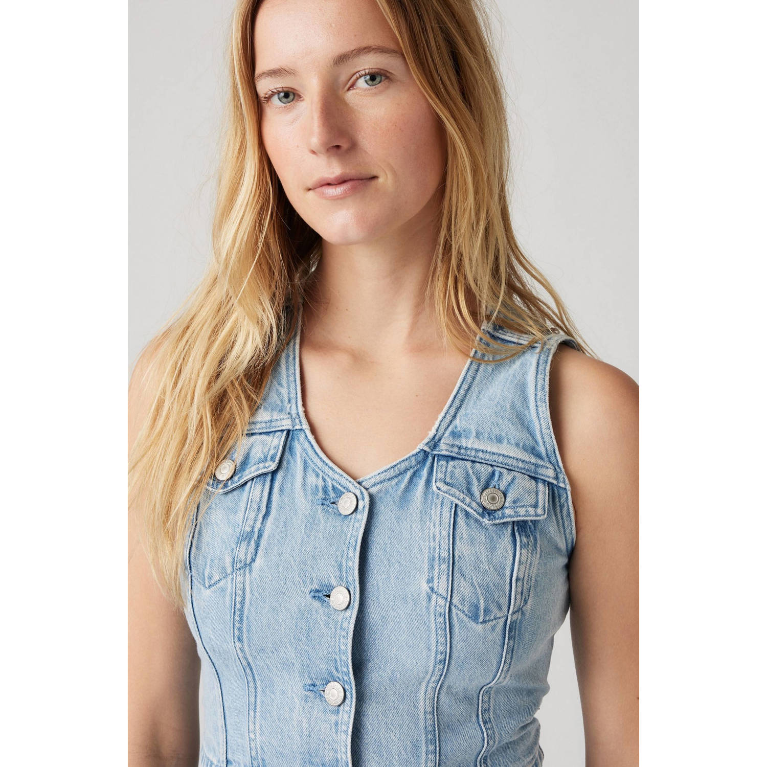 Levi's denim gilet light blue denim