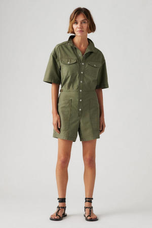 denim playsuit kaki