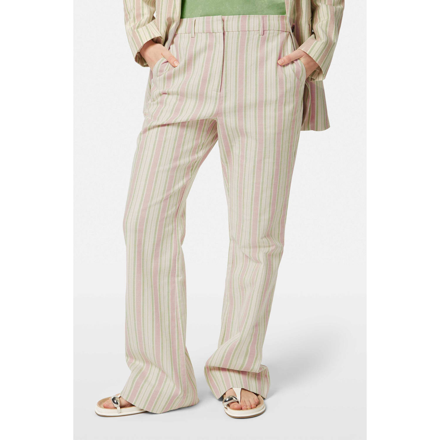 Scotch & Soda regular waist pantalon ecru