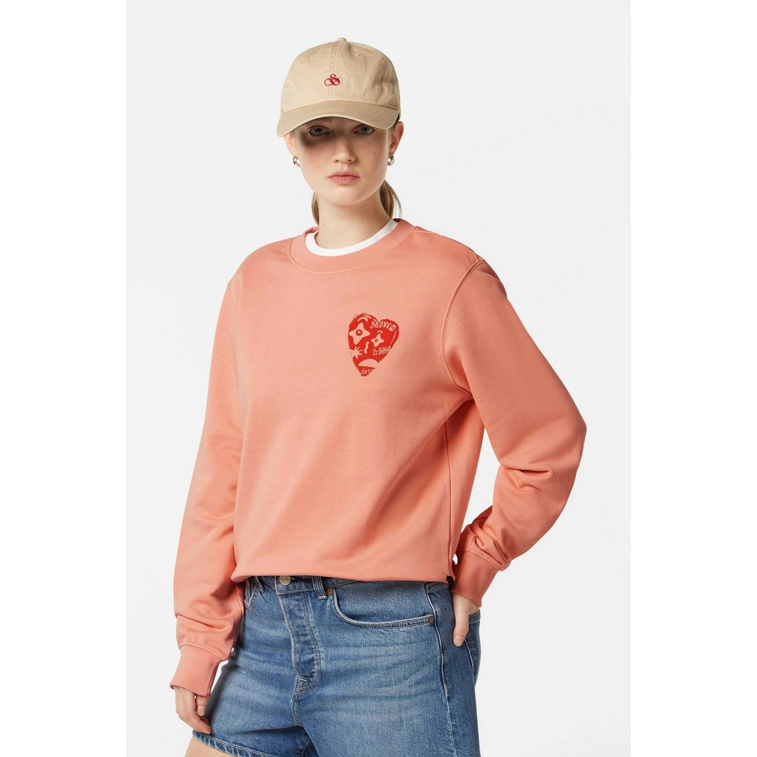 Scotch & Soda Sweatshirt met motief- en labelprint