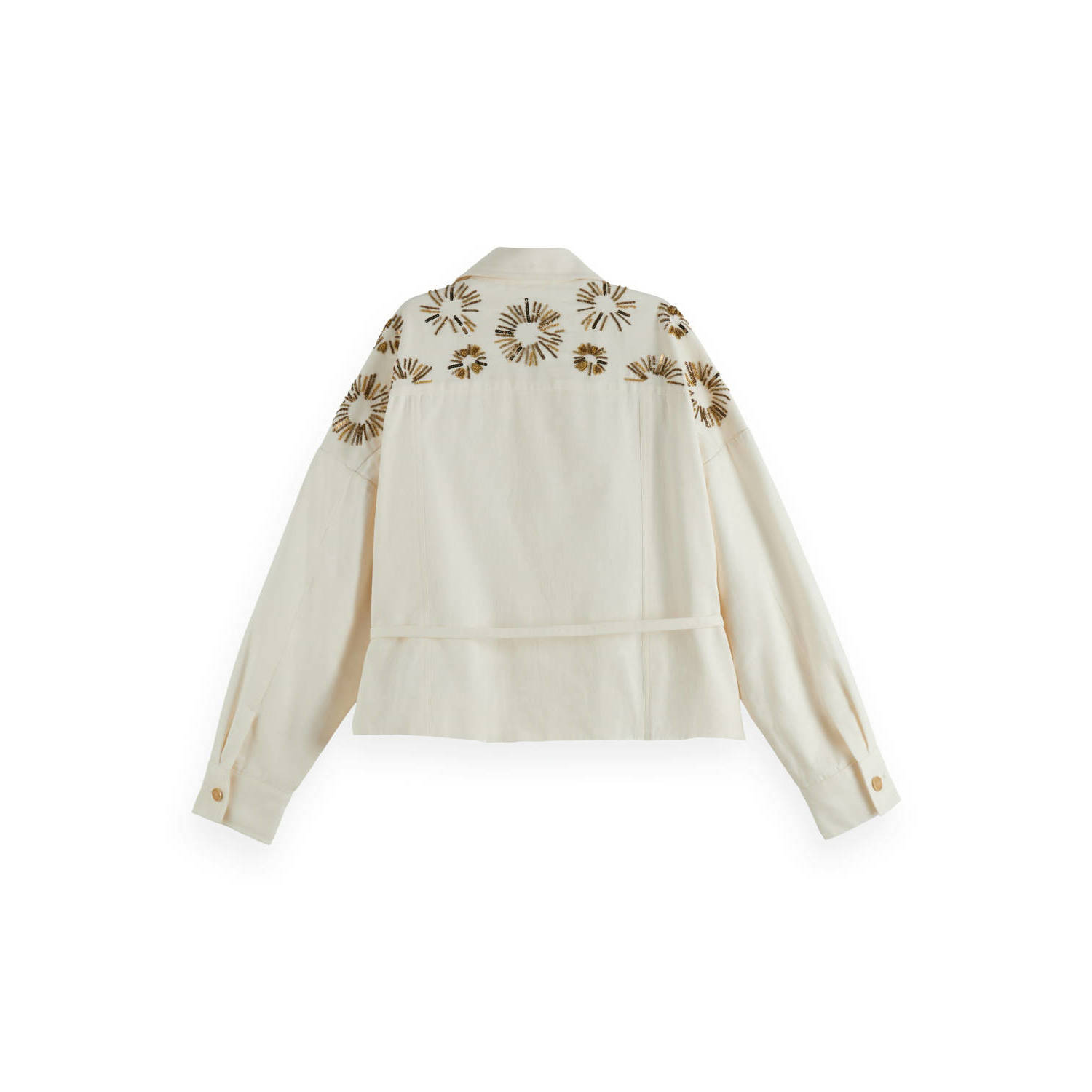 Scotch & Soda jasje met pailletten ecru