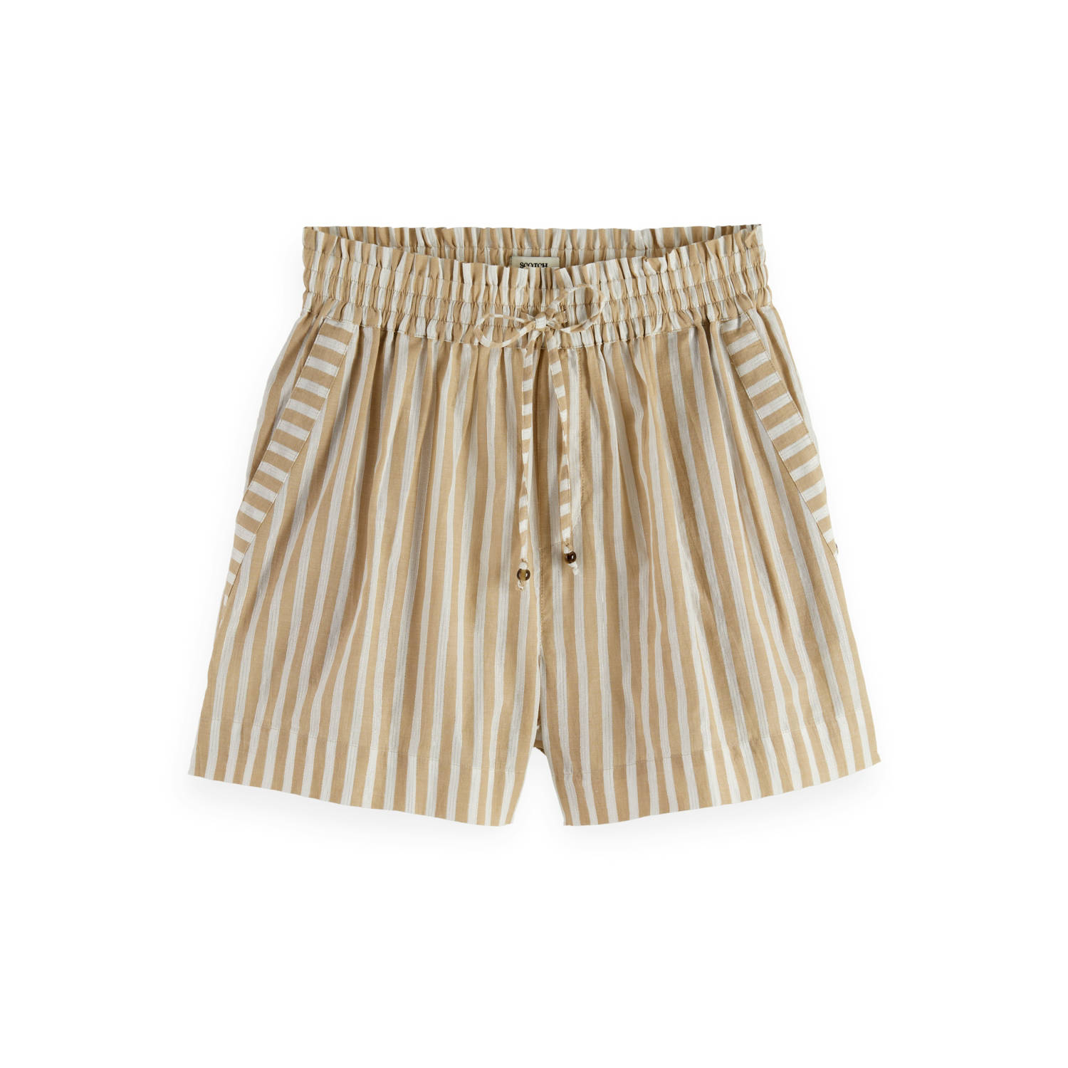 Scotch & Soda Relaxed fit korte broek met smokdetails