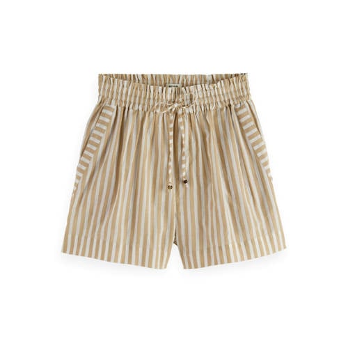 Scotch & Soda a-lijn high waist casual short beige afbeelding