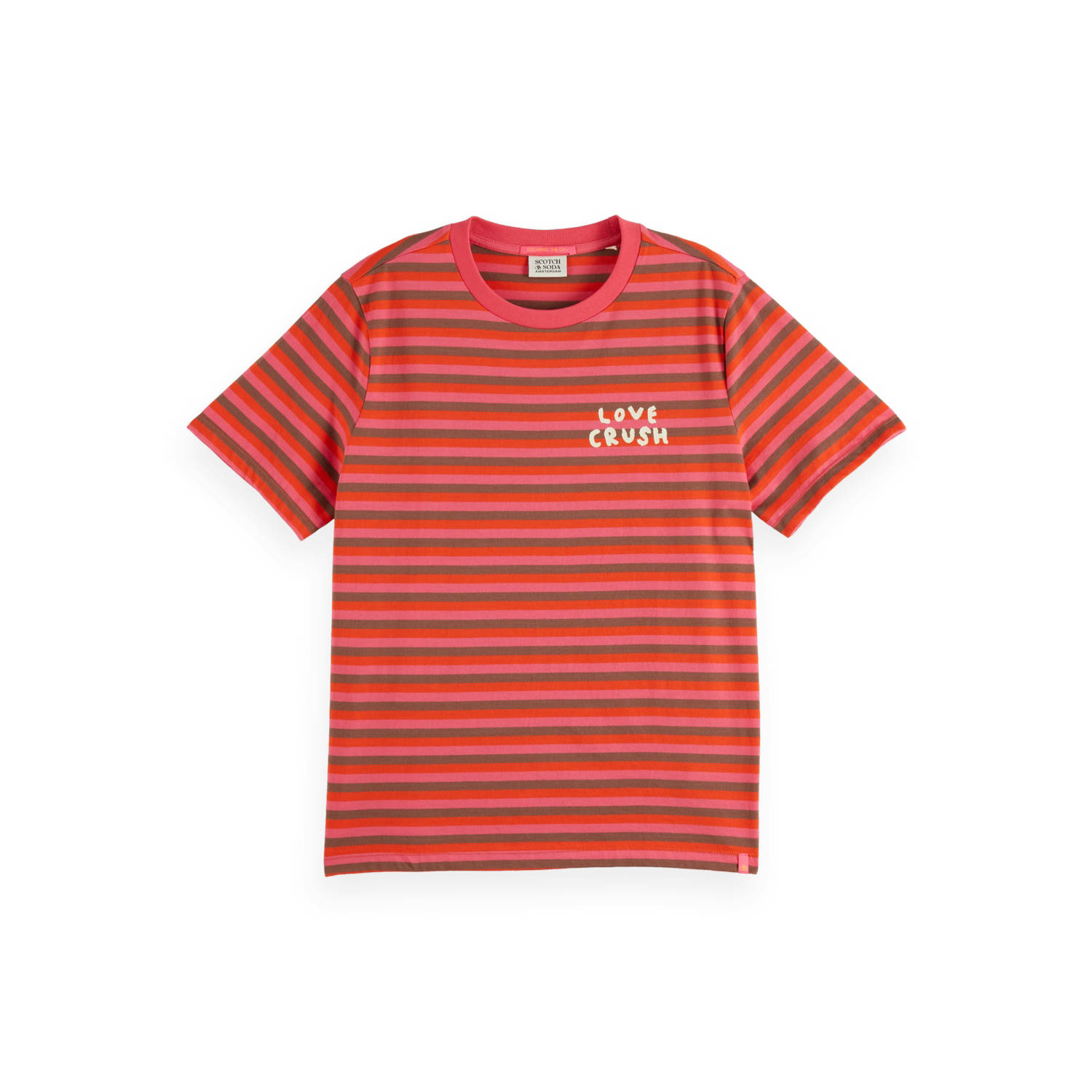 Scotch & Soda Gestreept Regular Fit T-shirt Purple Dames