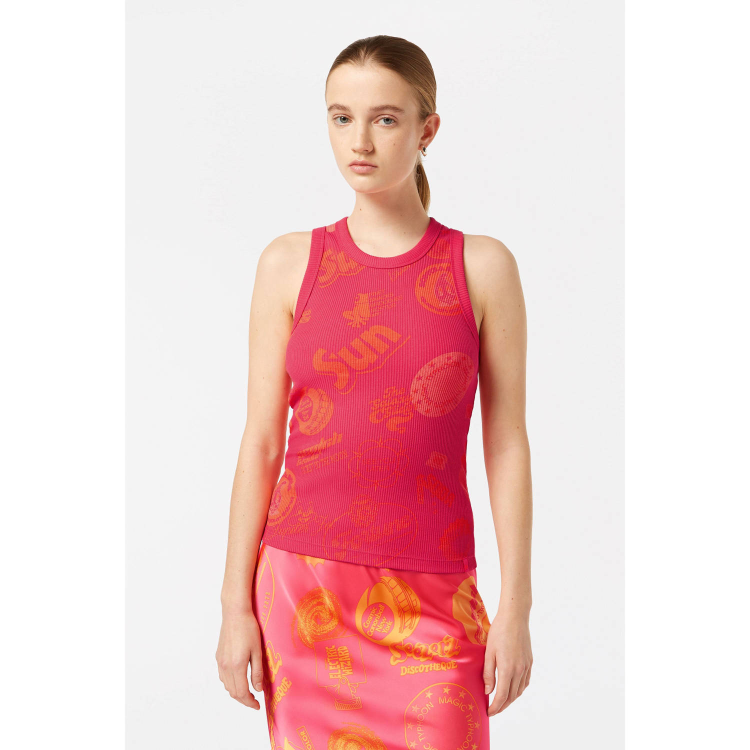 Scotch & Soda mouwloze top roze