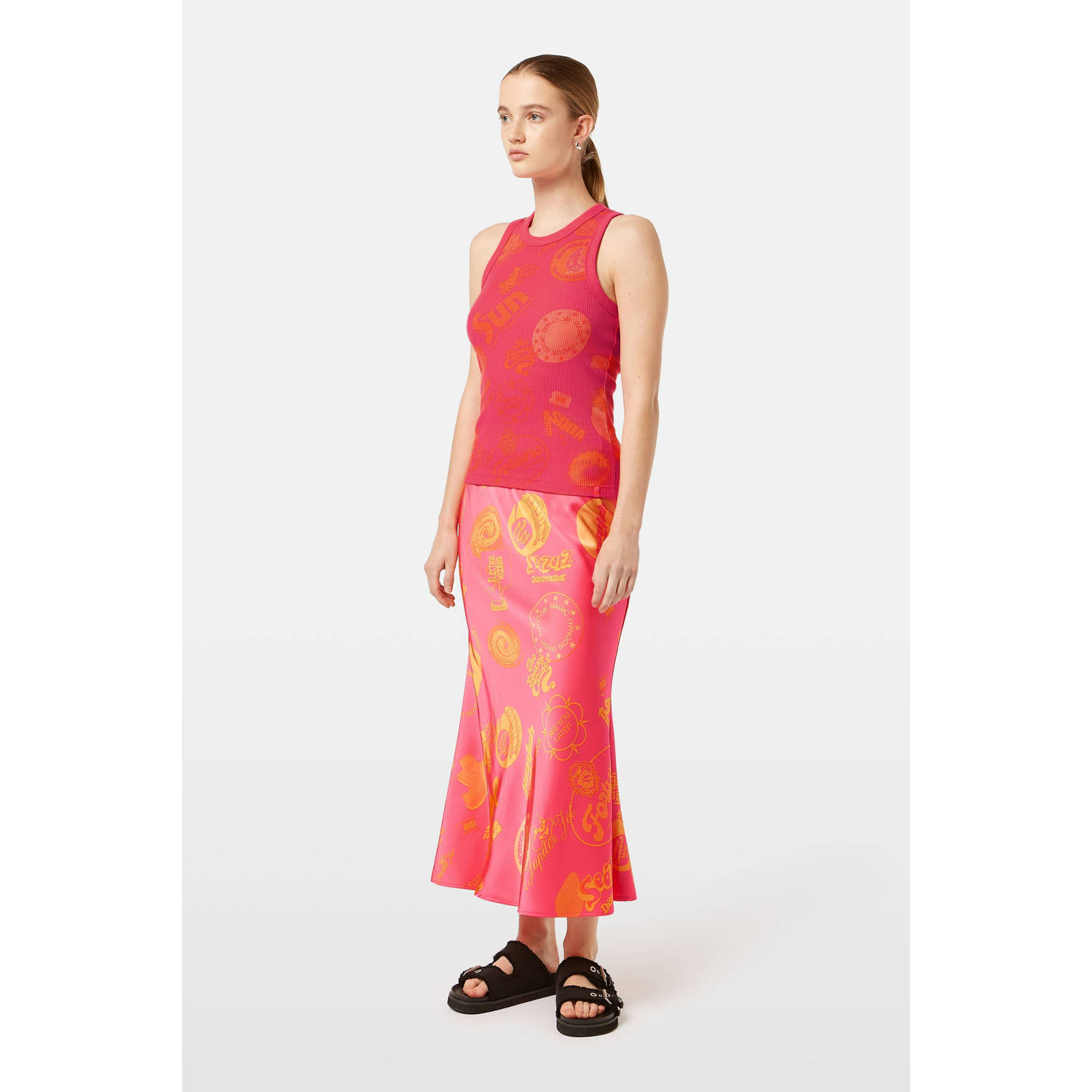 Scotch & Soda Printed Rib Tanktop Dames