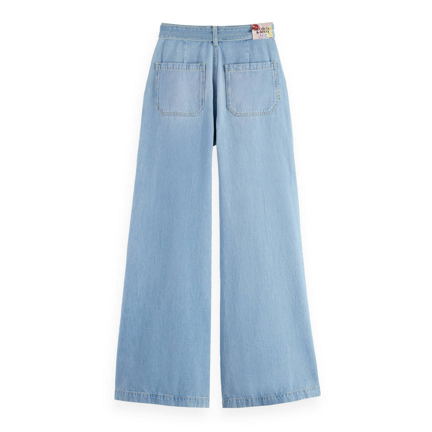 Scotch & Soda high waist wide leg jeans light blue denim