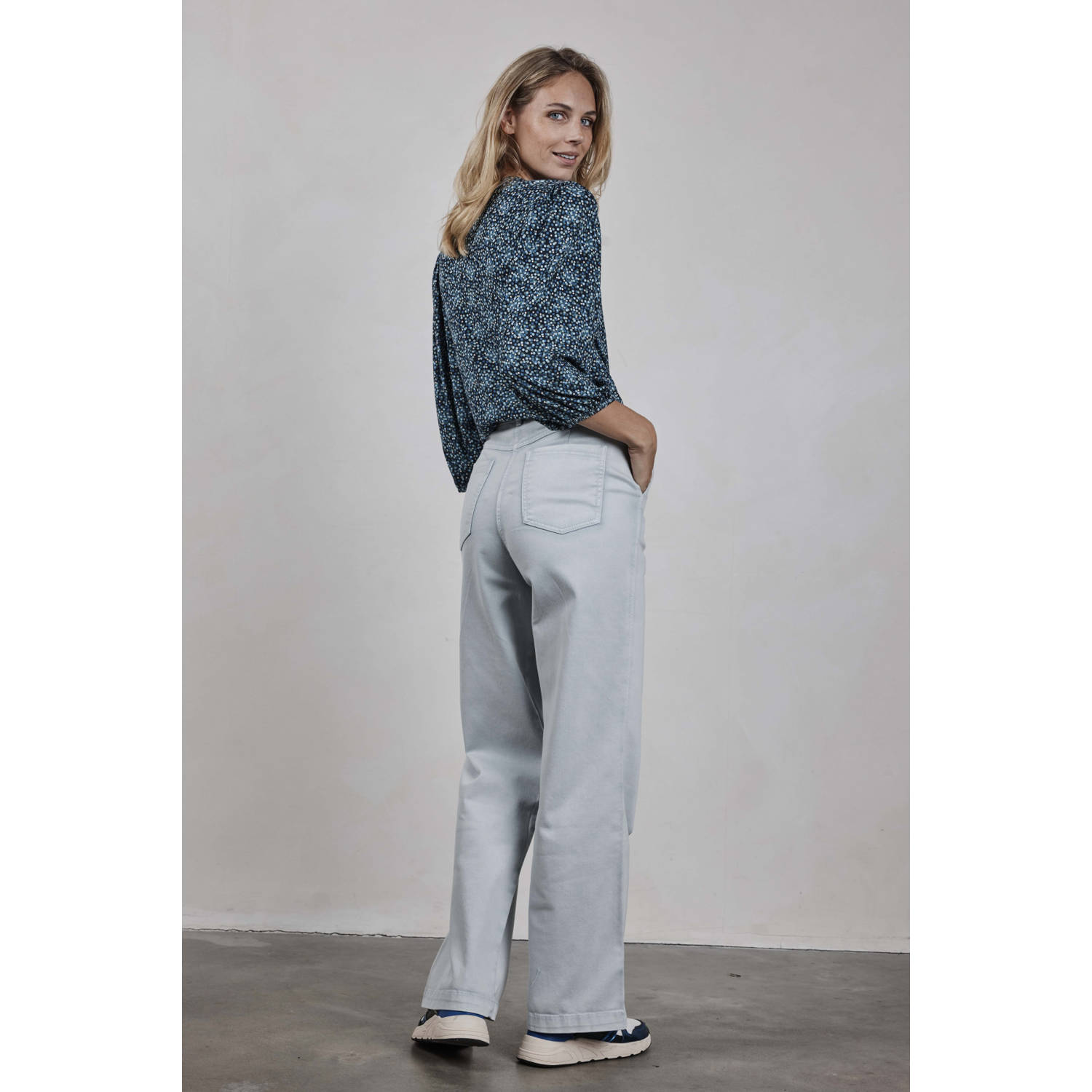 Didi high waist wide leg jeans lichtblauw