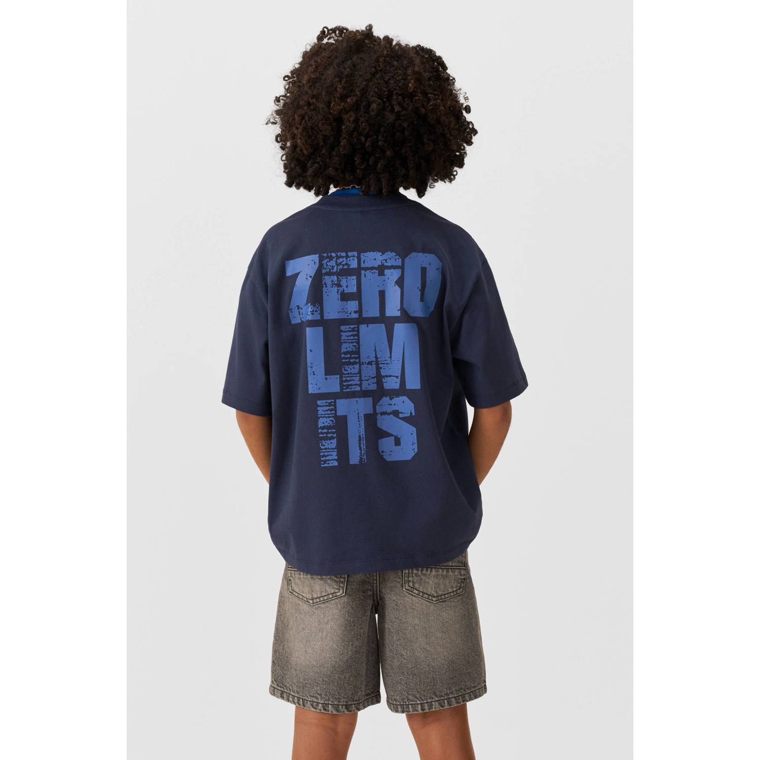 Coolcat T-shirt Owen met printopdruk blauw
