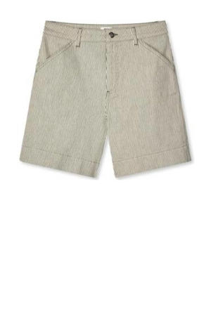 straight regular waist casual short grijs