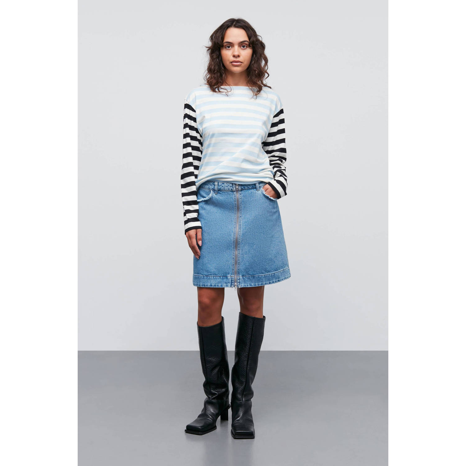 MADS NØRGAARD COPENHAGEN denim spijkerrok medium blue denim