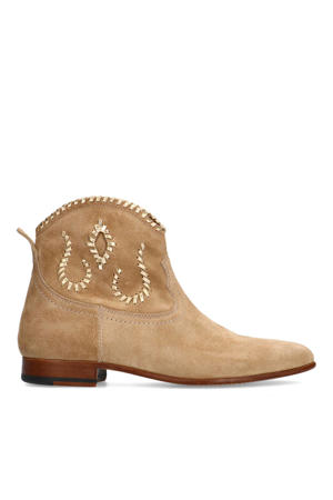 suède enkellaarzen beige