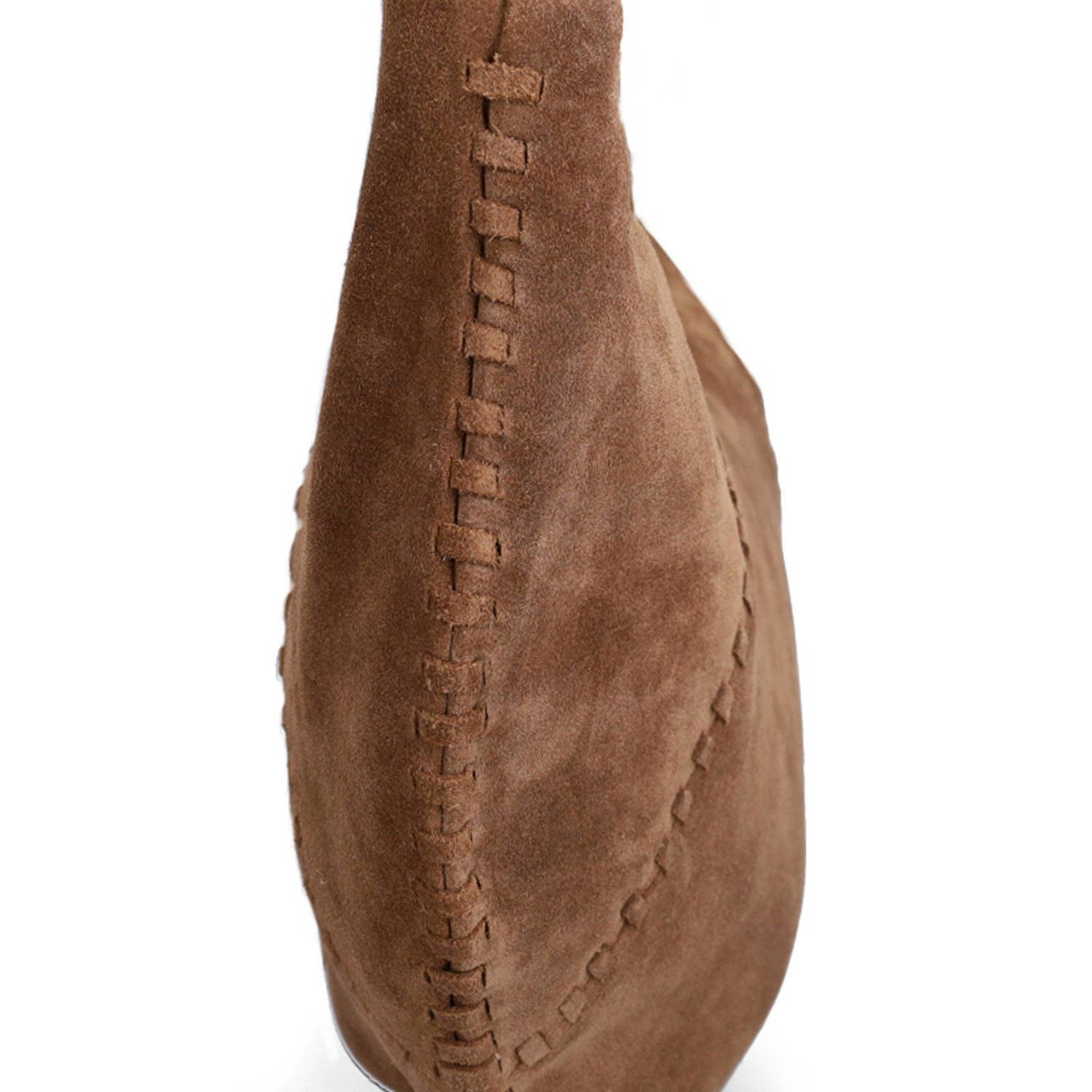 Manfield suede crossbody tas bruin