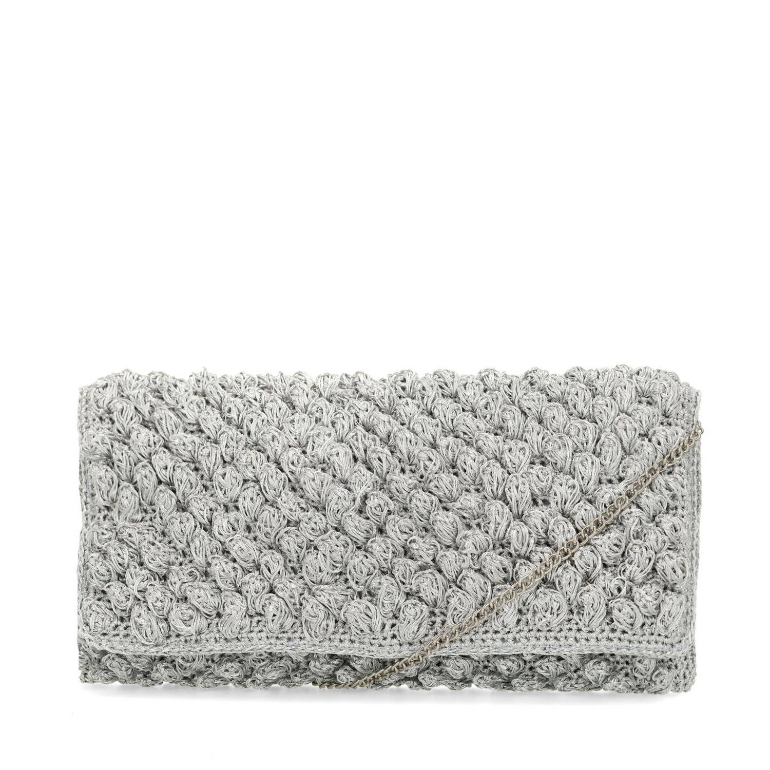 Manfield clutch zilverkleurig