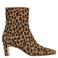 Manfield suède enkellaarzen met panterprint beige/bruin