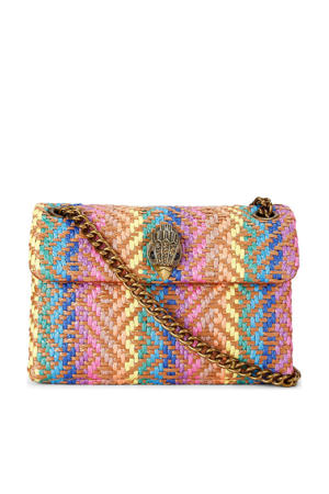  raffia crossbody tas Mini Kensington multi