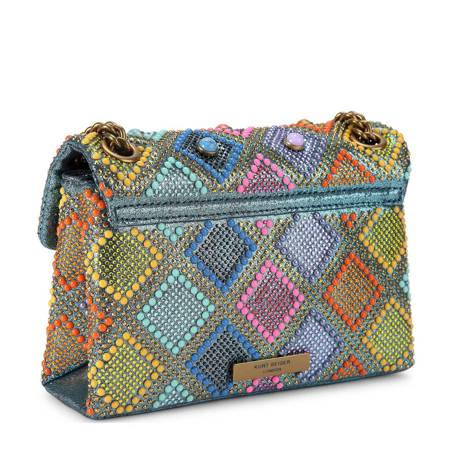 Kurt Geiger crossbody tas Mini Kensington Jewel met strass multi