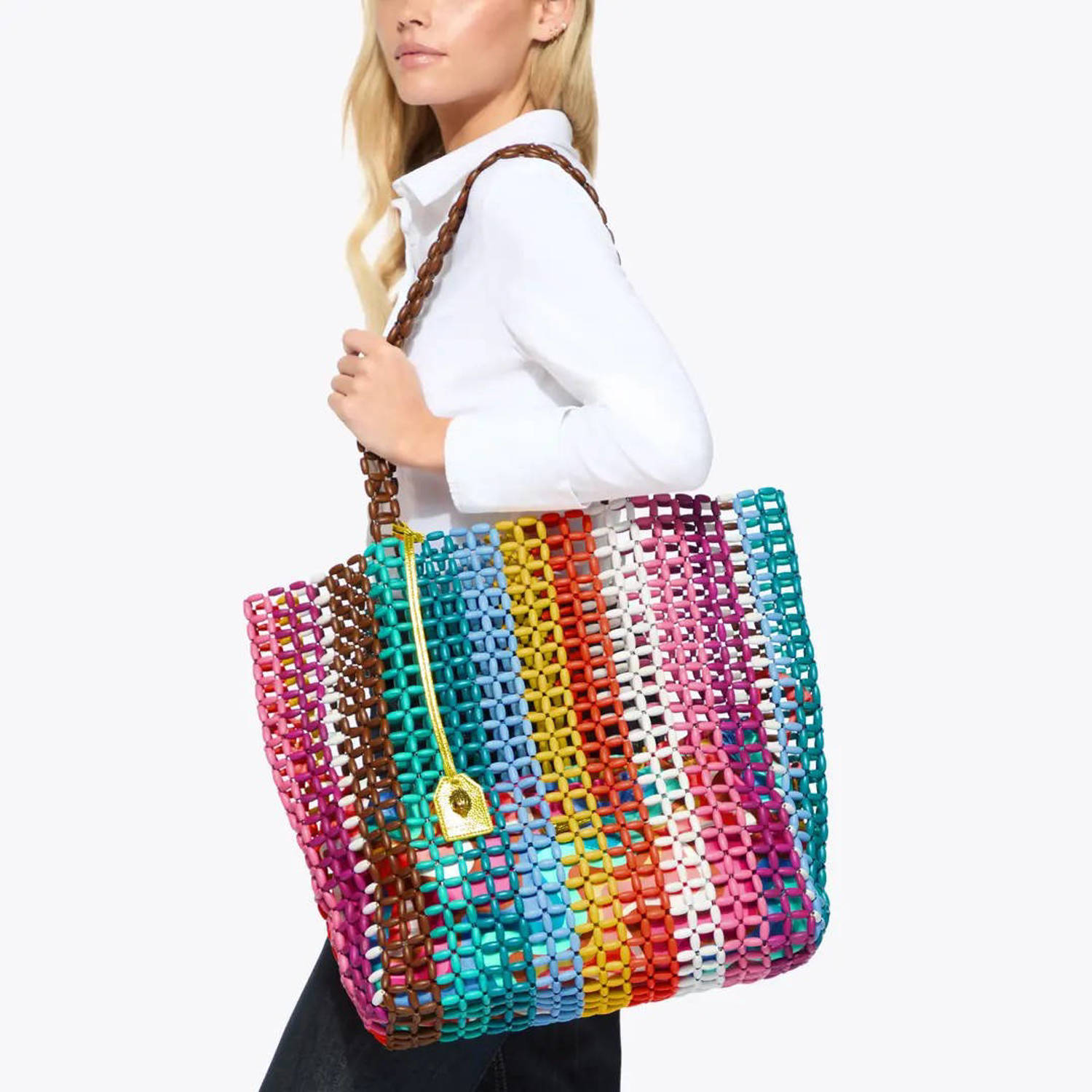 Kurt Geiger shopper Beaded Kensington met kralen multi