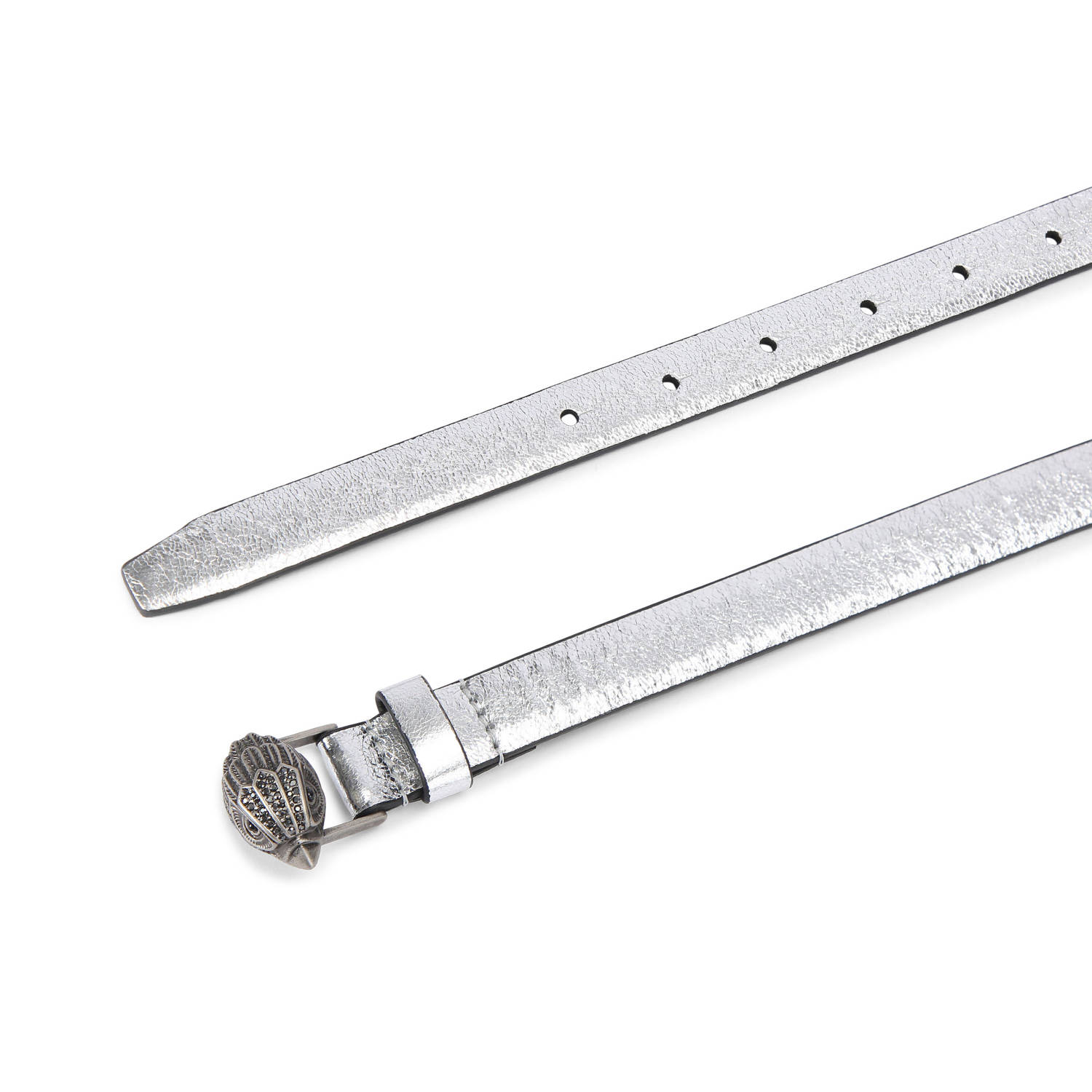 Kurt Geiger leren riem Eagle Belt zilverkleurig