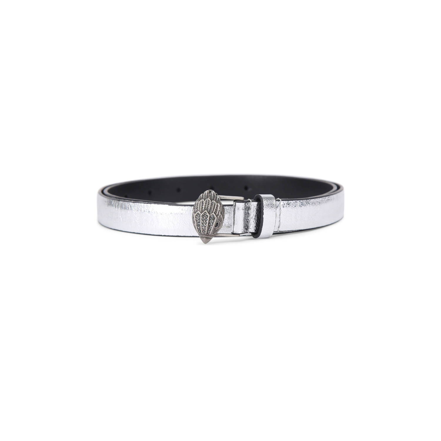 Kurt Geiger leren riem Eagle Belt zilverkleurig