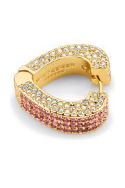 thumbnail: Kurt Geiger oorbellen Pave Heart Huggies met strass goudkleurig/roze