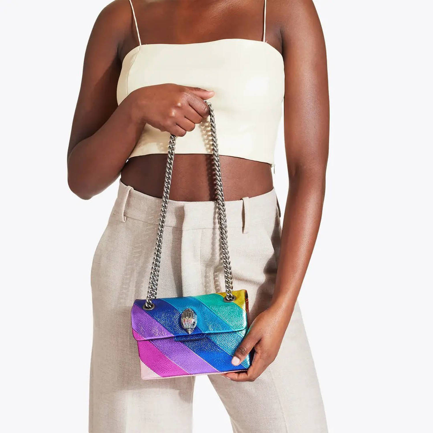 Kurt Geiger leren crossbody Mini Kensington multi