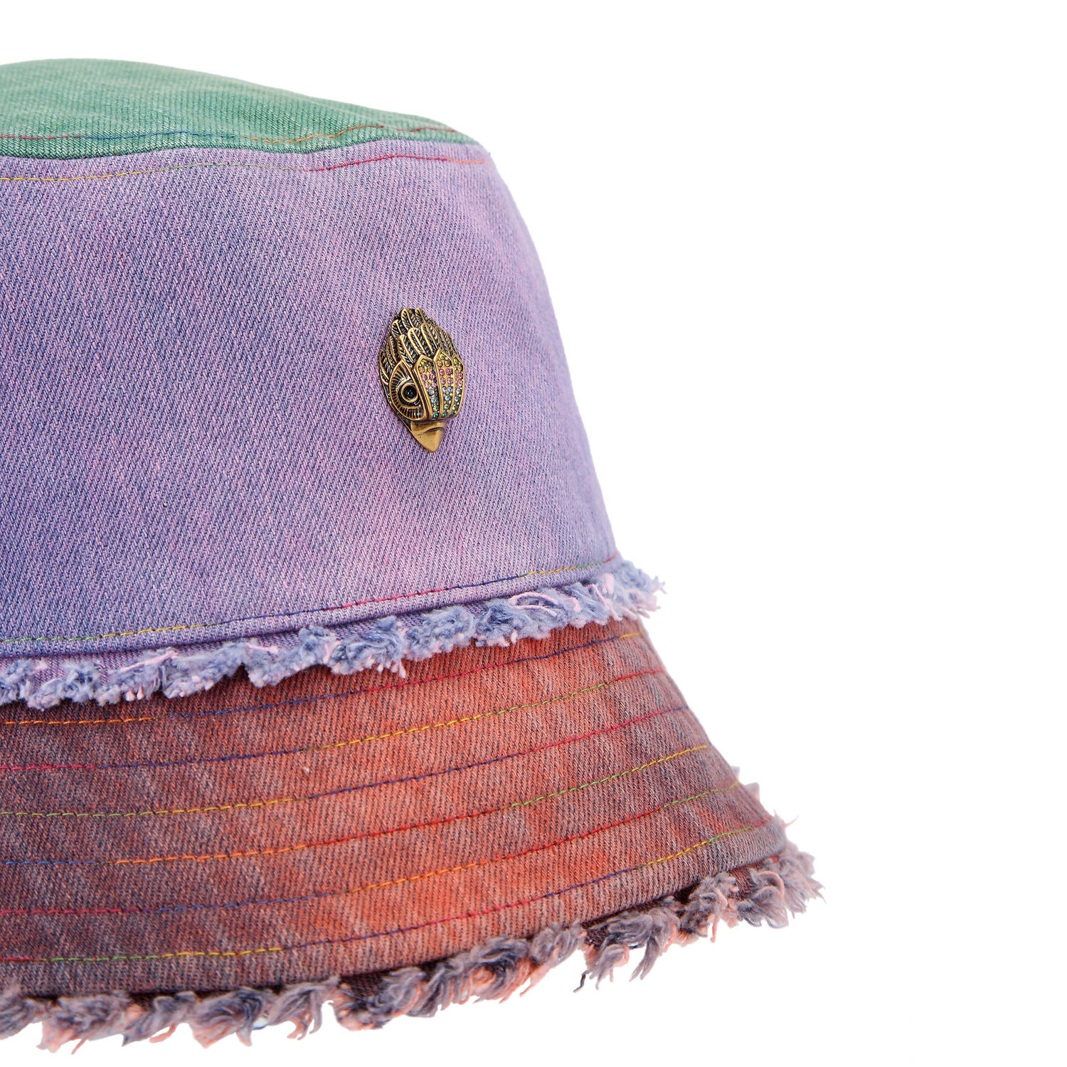 Kurt Geiger denim bucket hat Kensington multi