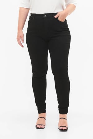 high waist skinny jeans zwart