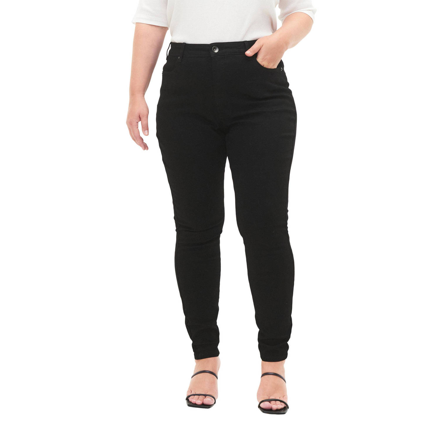 Zizzi high waist skinny jeans zwart