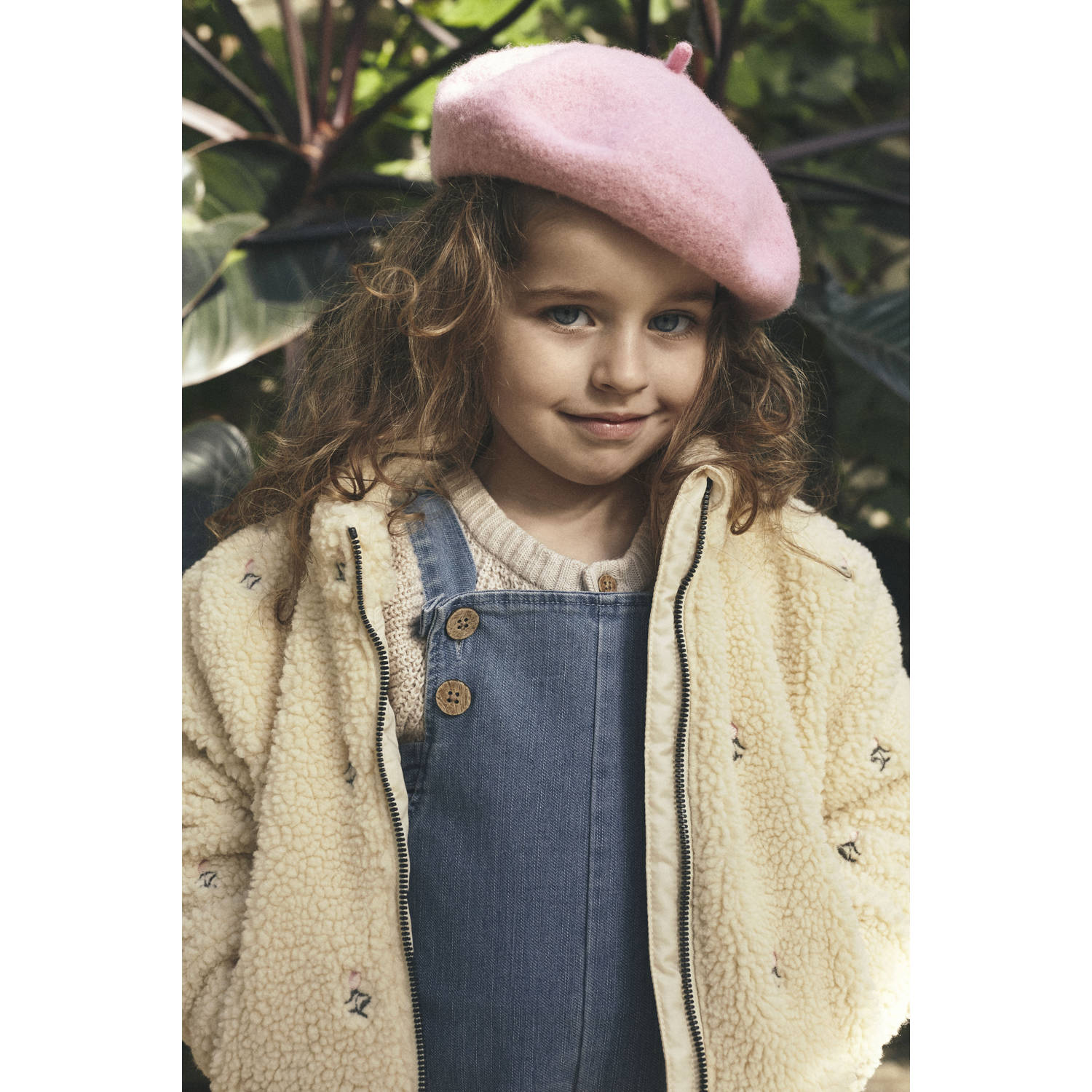 LIL' ATELIER MINI teddy jas ecru