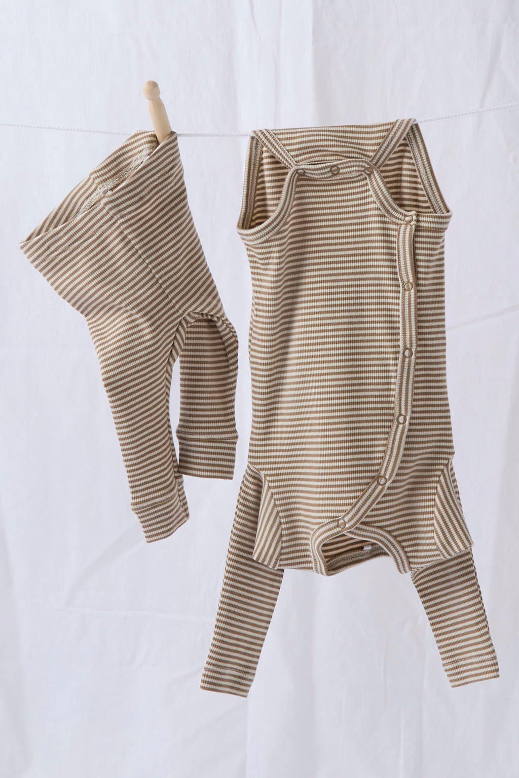 NAME IT BABY overslagromper beige/wit