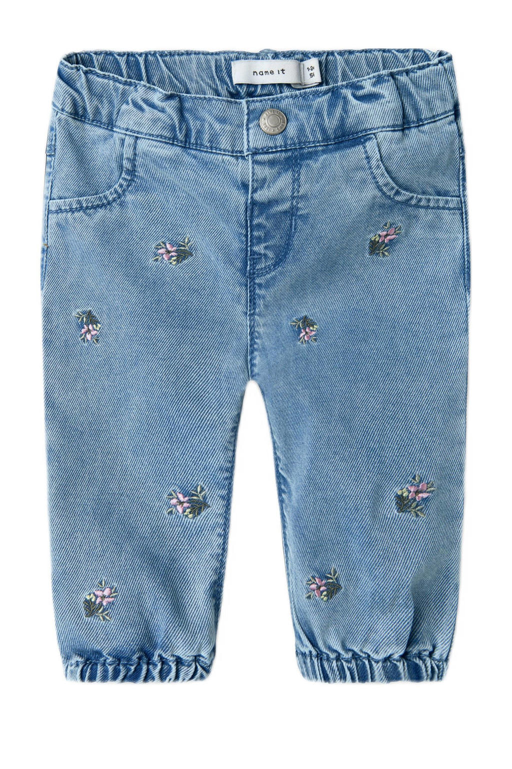 Light blue denim meisjes NAME IT BABY regular waist regular fit jeans van lyocell
