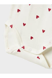 thumbnail: NAME IT BABY romper NBFDHEART met hartjesprint offwhite/rood