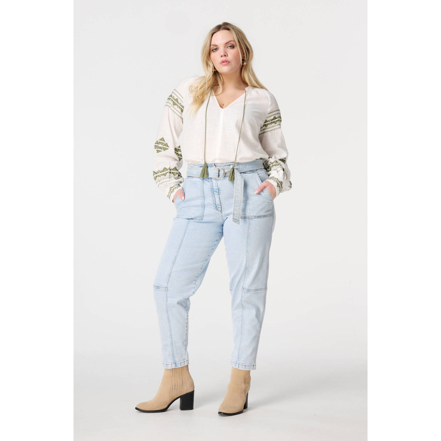 MS Mode straight regular waist broek