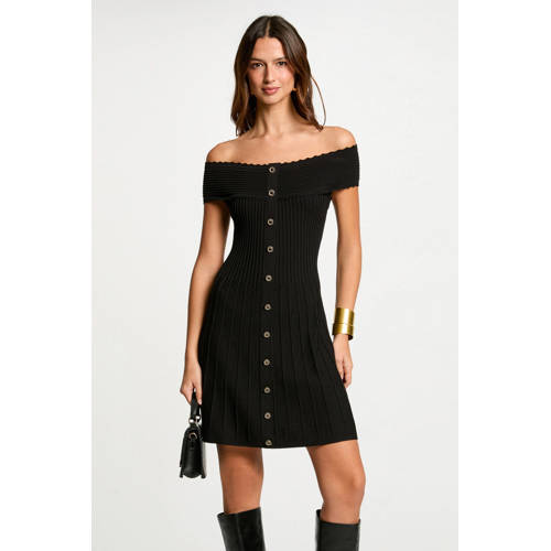 Morgan off shoulder jurk zwart afbeelding