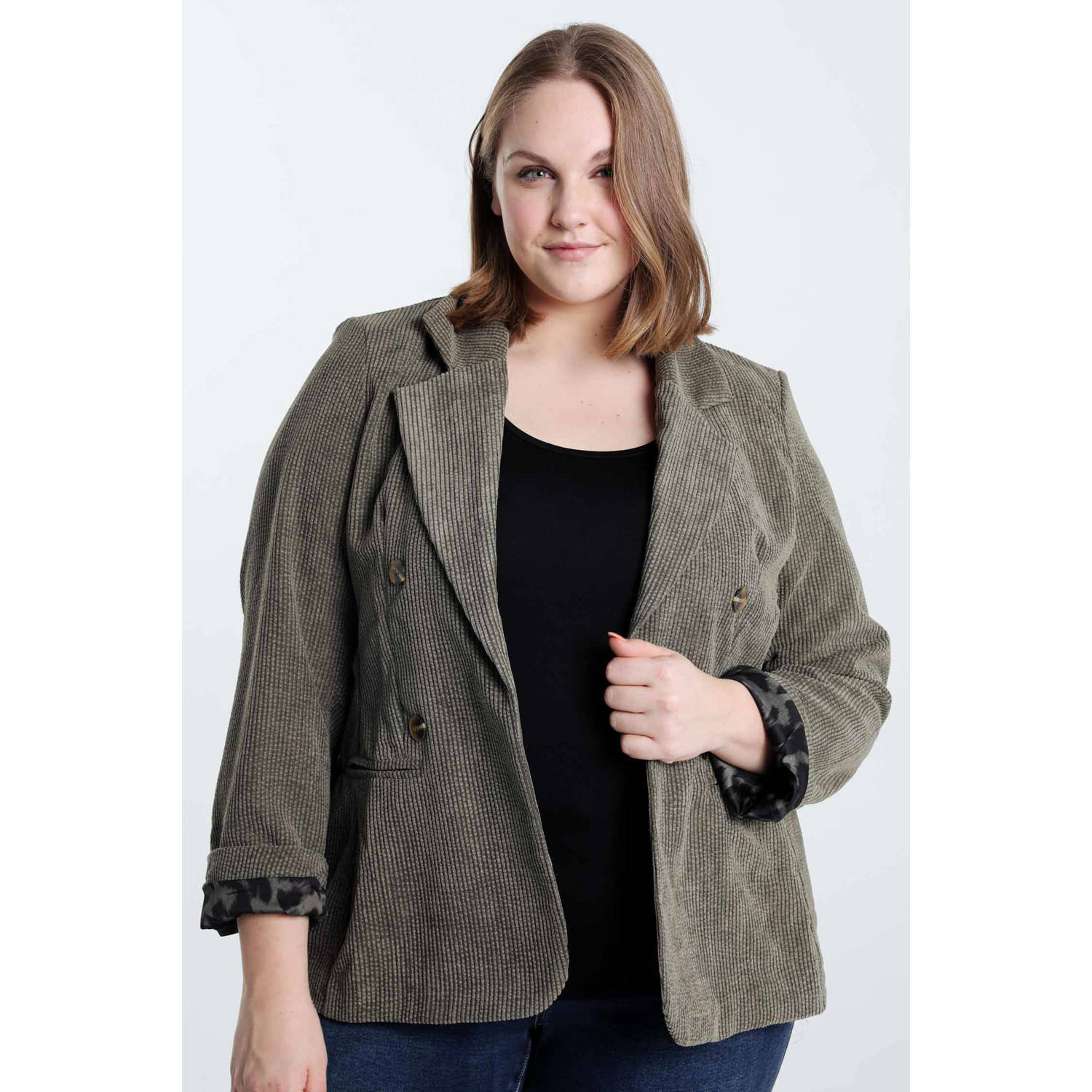 Paprika regular blazer kaki