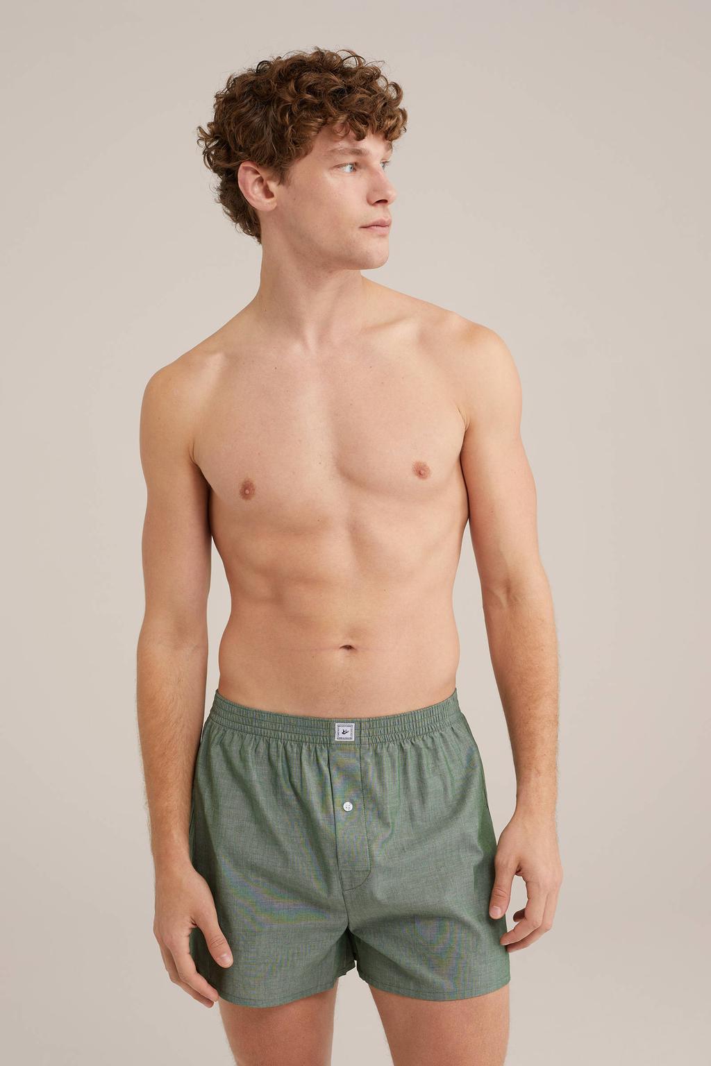 WE Fashion wijde boxershort groen