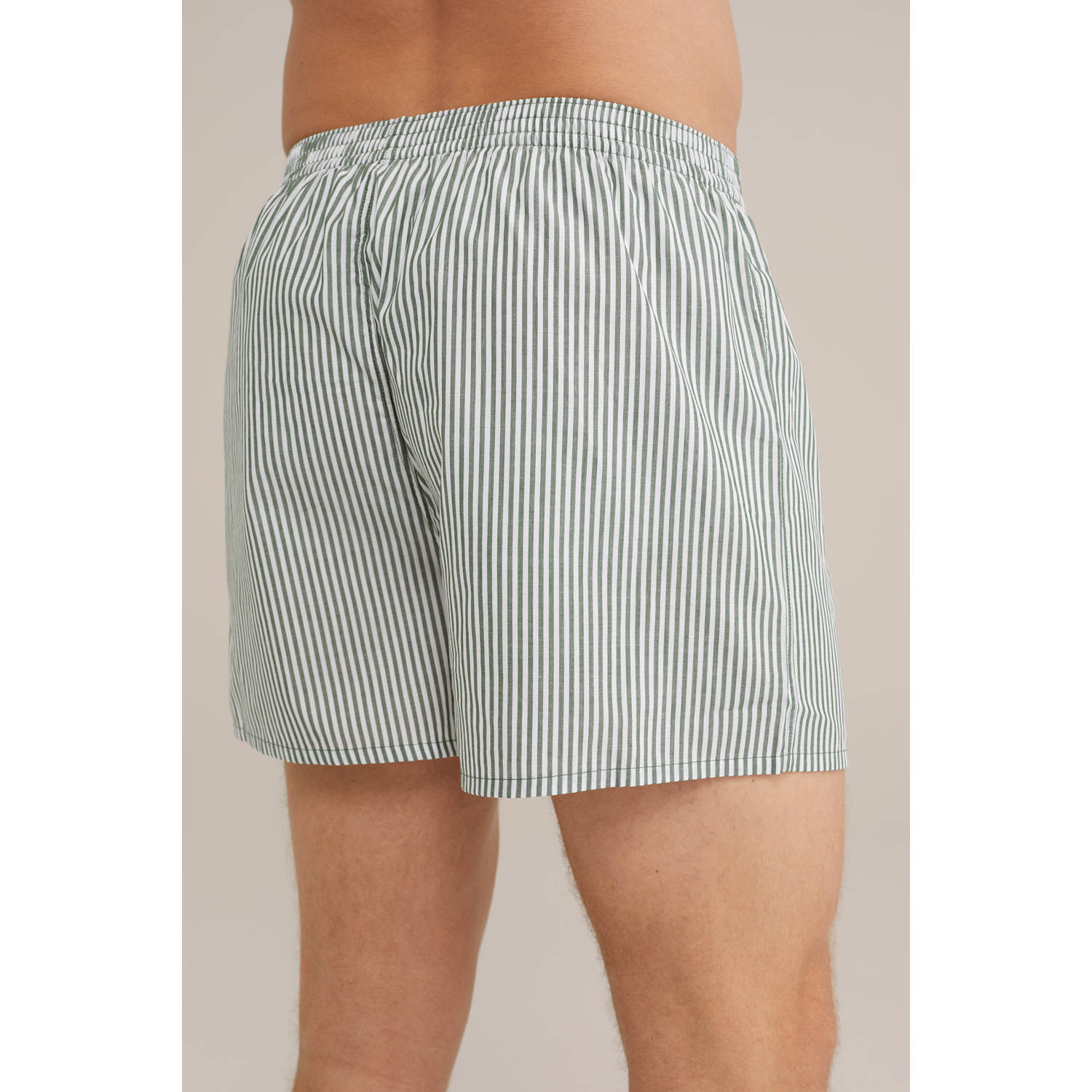 WE Fashion wijde boxershort groen wit