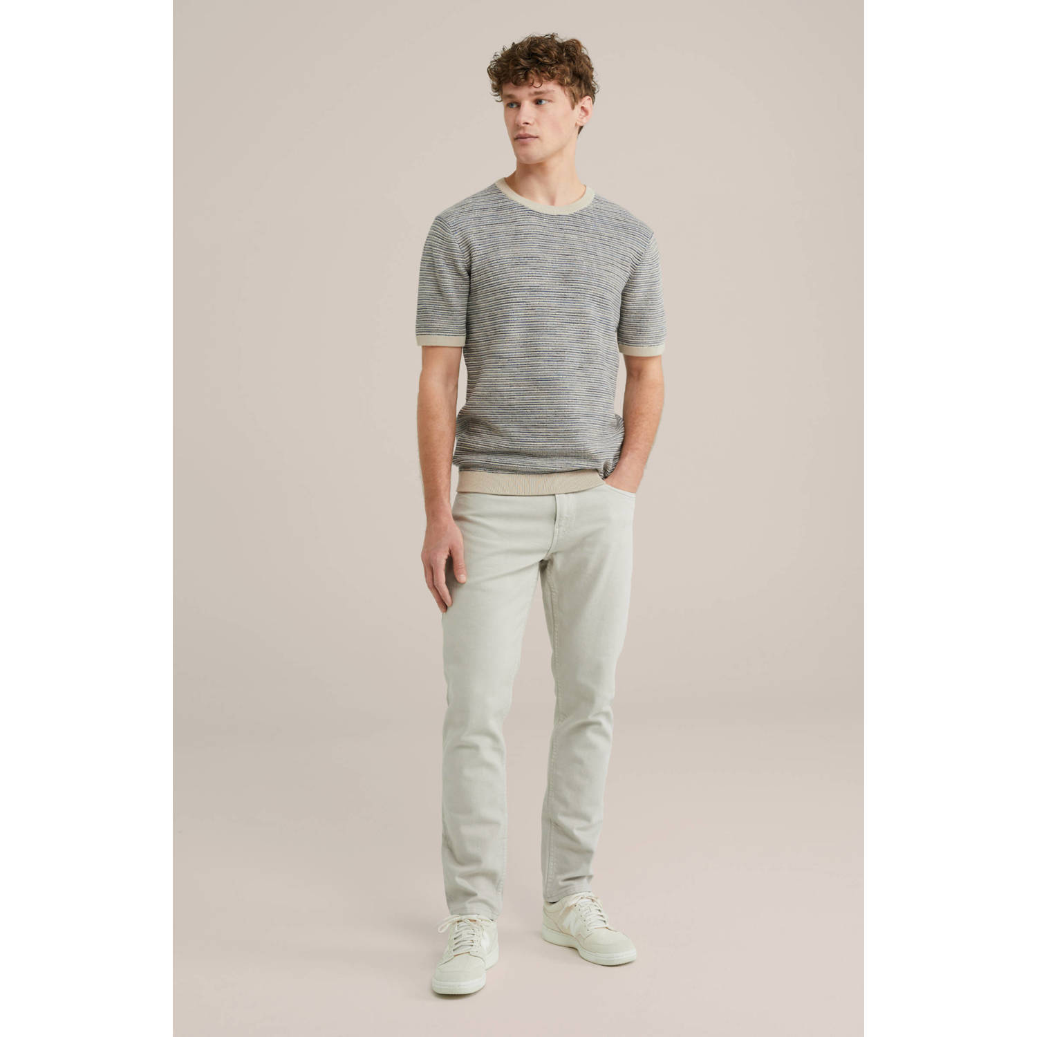 WE Fashion slim fit jeans linen